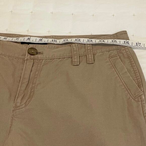 Banana Republic Wide Leg Khaki Pants Women’s 8 Beige Cotton Linen Twill Trousers - Picture 8 of 11